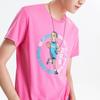 Li-Ning Wade Series Cartoon Print Round Neck T-Shirt Men Tops Blush-Pink AHSQ475-5