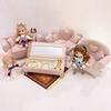 Elegant Sofa Shaped Jewelry Box Dutch Velvet Doll House Furniture  Jewelry Display
