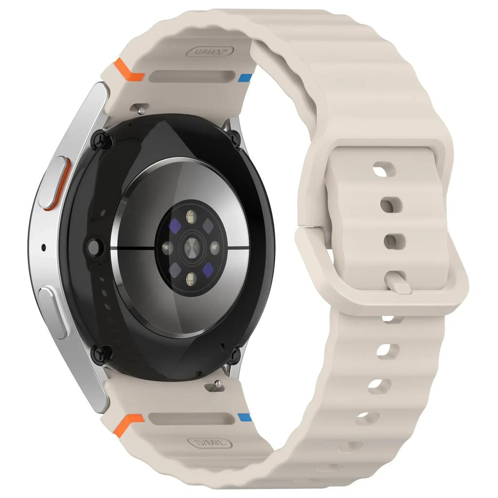 Silicone Strap for Samsung Galaxy 7 FE 6 5 4 40mm 40mm/6 Classic/5 pro 45mm 47mm 43mm No Gaps Bracelet for Watch 7 6 Accessories