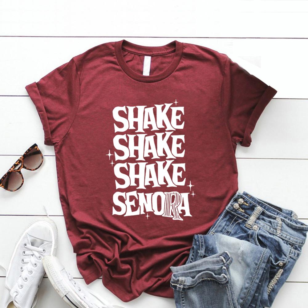 Shake Shake Shake Senora Halloween T-Shirt Halloween Movie Tshirt Funny Unisex T-shirts Casual Short Sleeve Graphic T Shirts