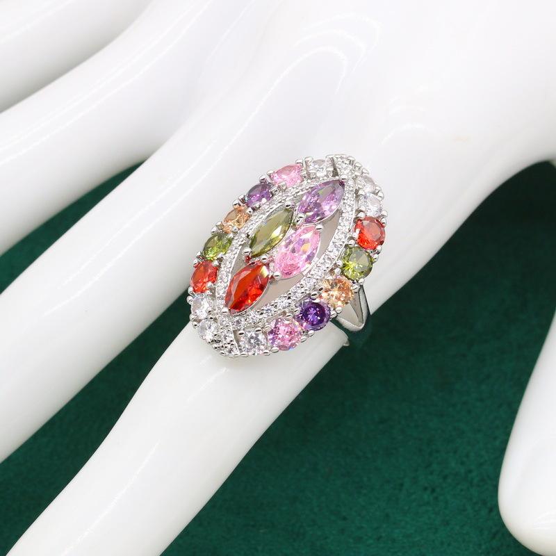 Nový evropský a N módní šperk proti alergiím AAA zirkonový náhrdelník náušnice prsten šperková sada