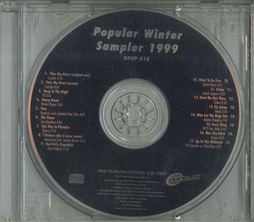 CD VARIOUS Popular Winter Sampler 1999 DPOP010 POPULAR 1999 Canada Dance Electronica Used