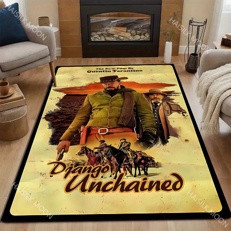 1 STuks Cowboy poster, Quentin Tarantino Tapijt voor Woonkamer Slaapkamer Bank Huisdecoratie Rus Antislip Vloermat Luxe Cadeau