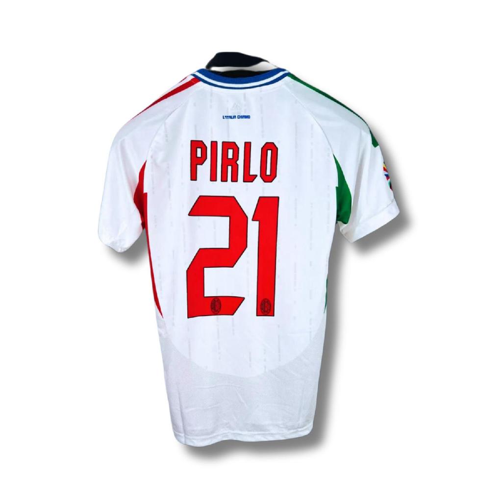 Italy Pirlo Custom Design National Team White Adult Football