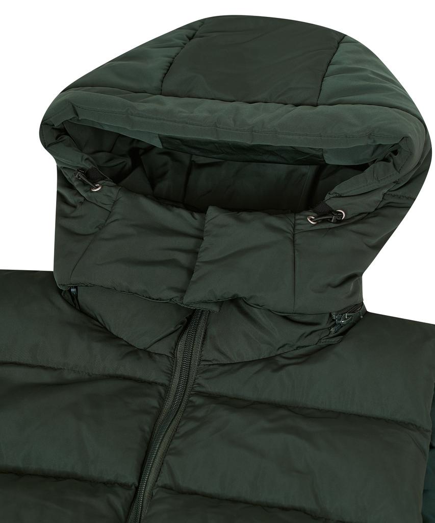 Standarderror 87-Stan022 Essential 2-Way Detachable Hooded Padded Vest Deep Green