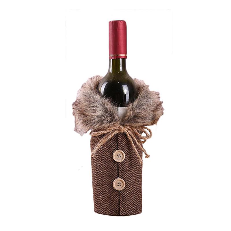 

Санта Винный Клаус Чехол на бутылку Подарочный пакет Рождественский званый ужин Рождественский декор Стол коричневый