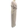 Women's Summer Casual Twist Waist Long Dress Cotton Linen Short Sleeve V Neck Boho Swing Dress Beach Vacation Flowy A-line Sundress
