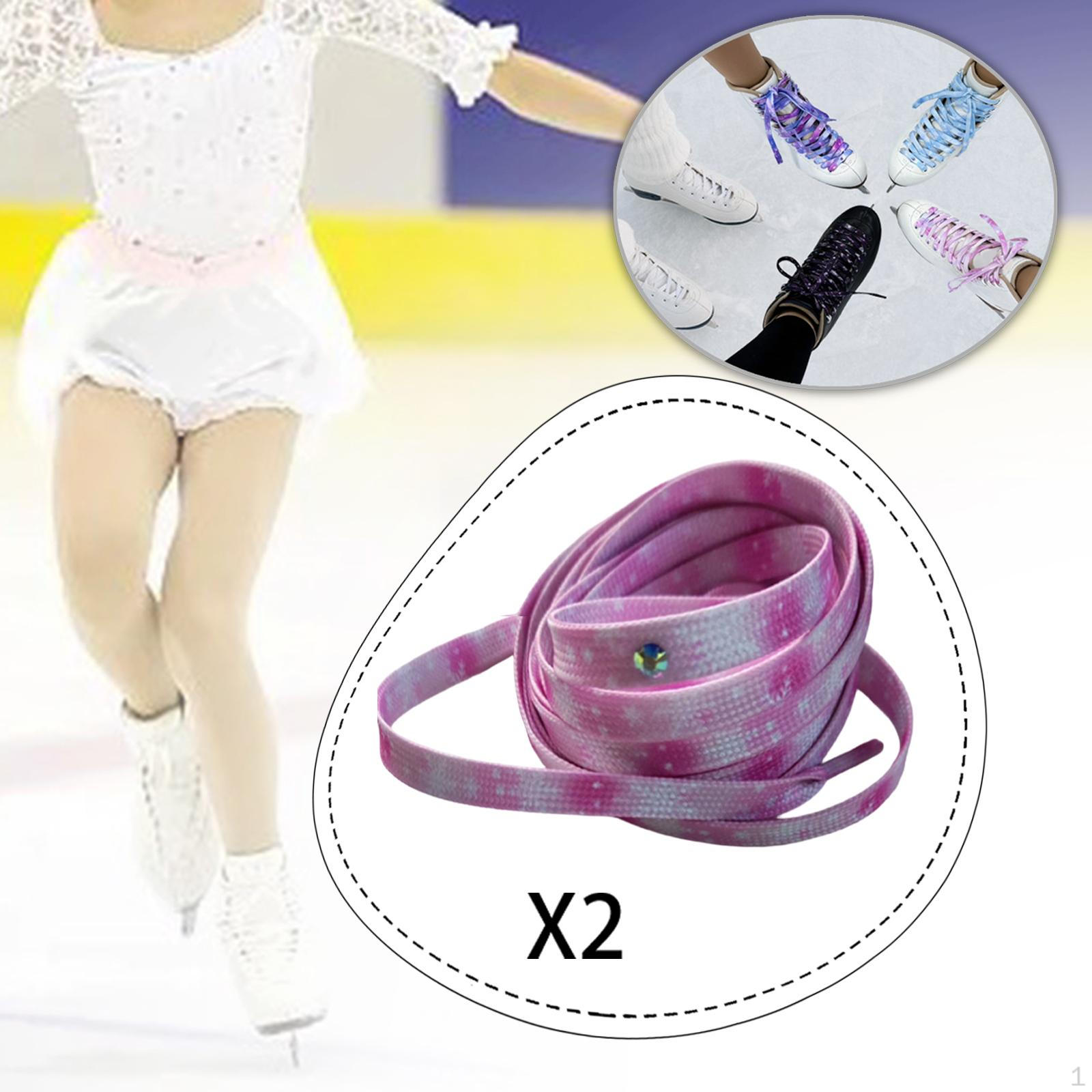 

Elegant Shoelaces for Figure Skates, Hockey Roller Skates And Ice Skating Shoes, Made of 220CM рожевий