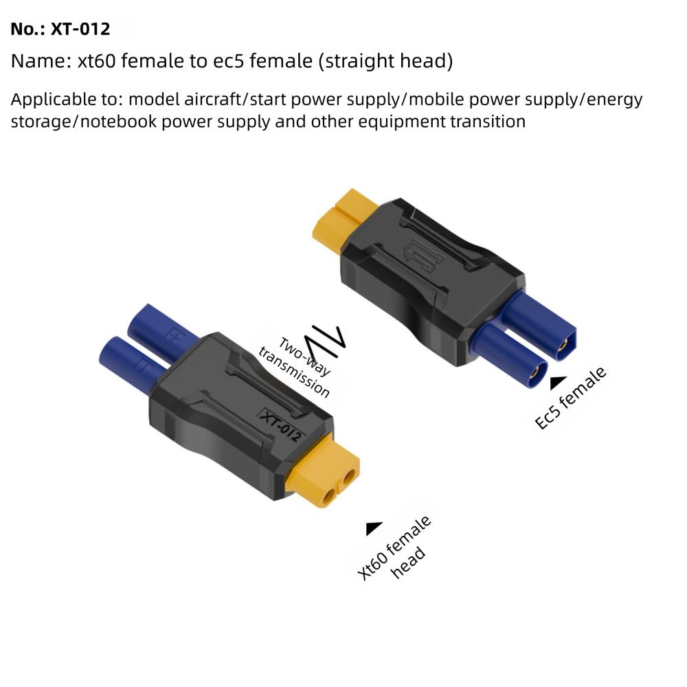 

5525 7450 USB C to XT60 Adapter 20V/5A 100W DC Charging Adapter Male to Female for Airplane Model Energy Storage Outdoor Power