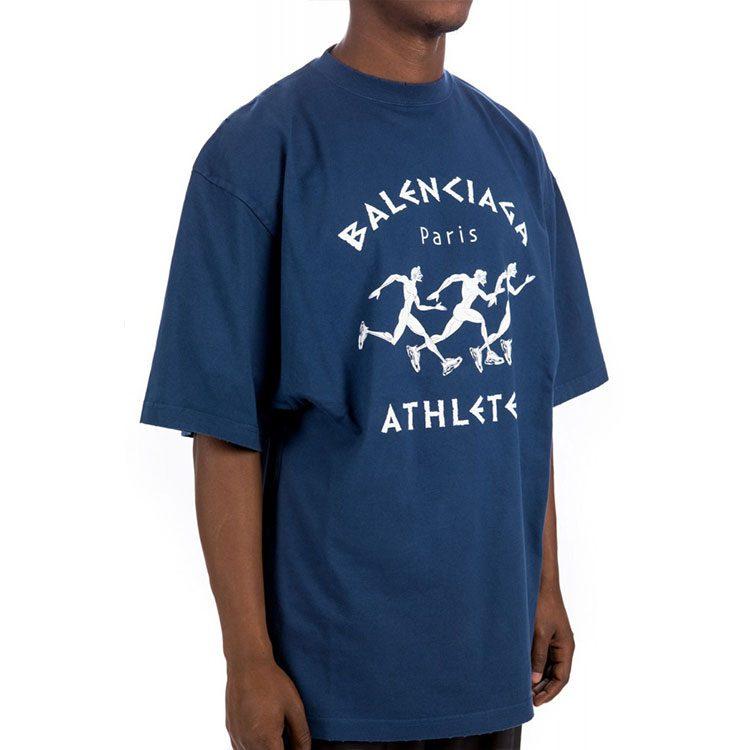 Balenciaga SS21 T Shirt Men's Blue 641614TJVK64866