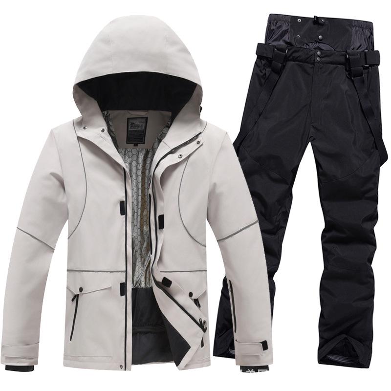 Couple's Ski Suit Set: Outdoor Winter Windproof, Waterproof, Warm, Breathable, Loose-fit for Single/Double Board Skiing.