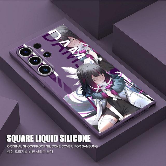 Capa Quadrada Líquida Para Samsung Galaxy Note 20 Ultra Note 10 Plus 8 9 S20 S22 S23 Ultra S21 Luxo Genshin Impac Peoples