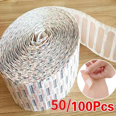 Waterproof Breathable Medical Gauze Stickers Adhesive Band Aids Cushion for Wound Care First Aid - Bulk Pack