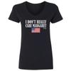 I Dont Really Care Margaret USA Flag Vance Trump Ladies039 V-Neck Tshirt