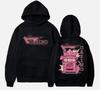 Felpa con cappuccio unisex oversize morbida a maniche lunghe Flim Flam Flamingo