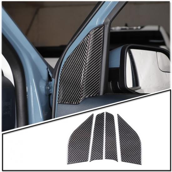 Carbon Fiber Front Door A-Pillar Cover Trim For Ford Maverick -23