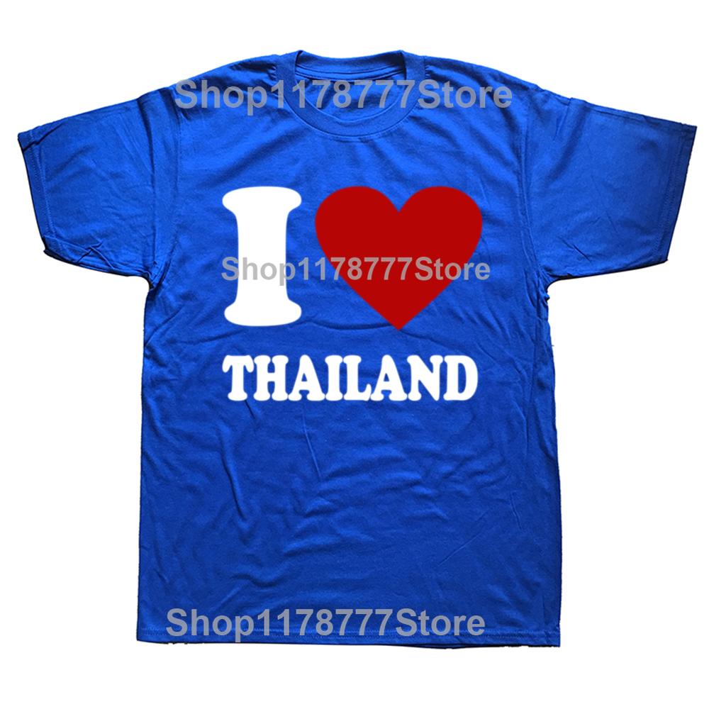 Funny I Love Thailand T Shirt Cotton Streetwear Short Sleeve Birthday Gifts Mens Clothing Fashion Casual Loose Oversized T Shirt