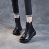 Winter 2025 New Thick-soled Heightening Martin Boots Retro Short Boots Leather Square Head Women's Boots Soft Leather Boots Women's