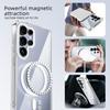 For Samsung Galaxy S25 Case Compatible with MagSafe Anti Scratch Clear TPU PC Phone Back Cover