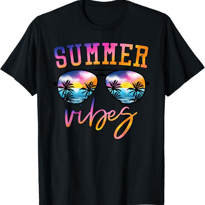 Lunettes de soleil Summer Vibes avec palmier, t-shirt dr?le de vie sur la plage S