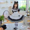 Black and White Long Sleeve Maid Dress Alice Halloween Lolita Princess Dress Children's Dress Girls Lolita Dress