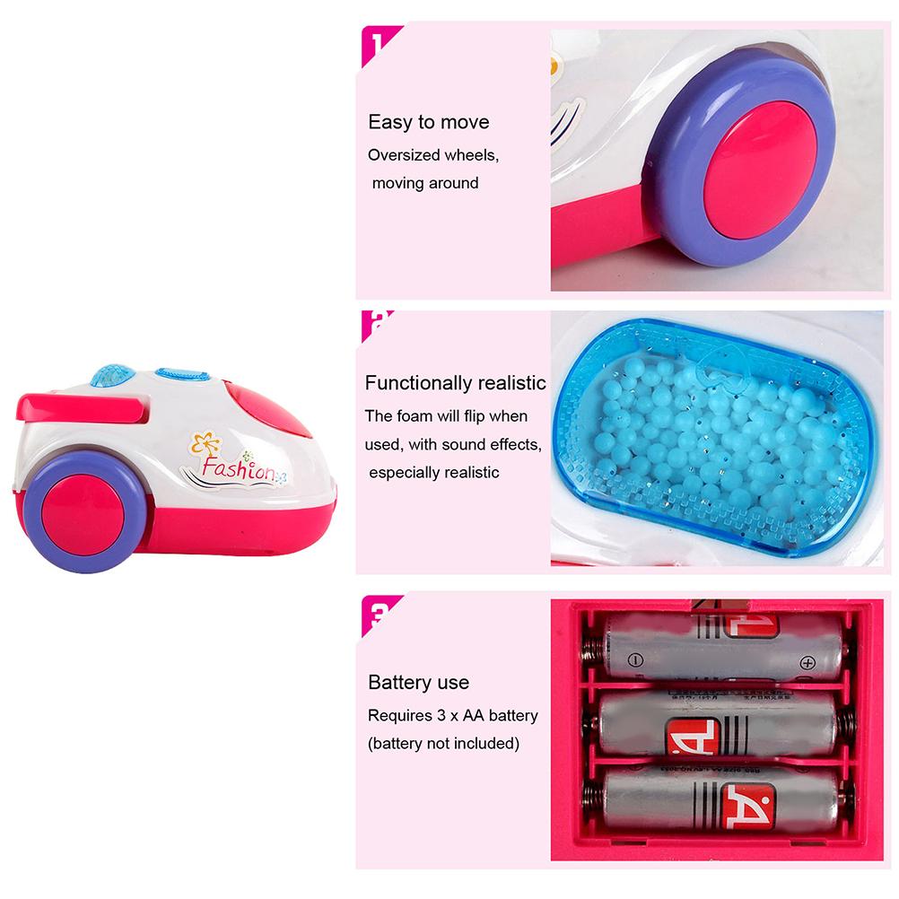 Aspirator de jucărie pentru copii, Jucărie de joacă, Aspirator de simulare, Netoxic, Siguranță pentru copii