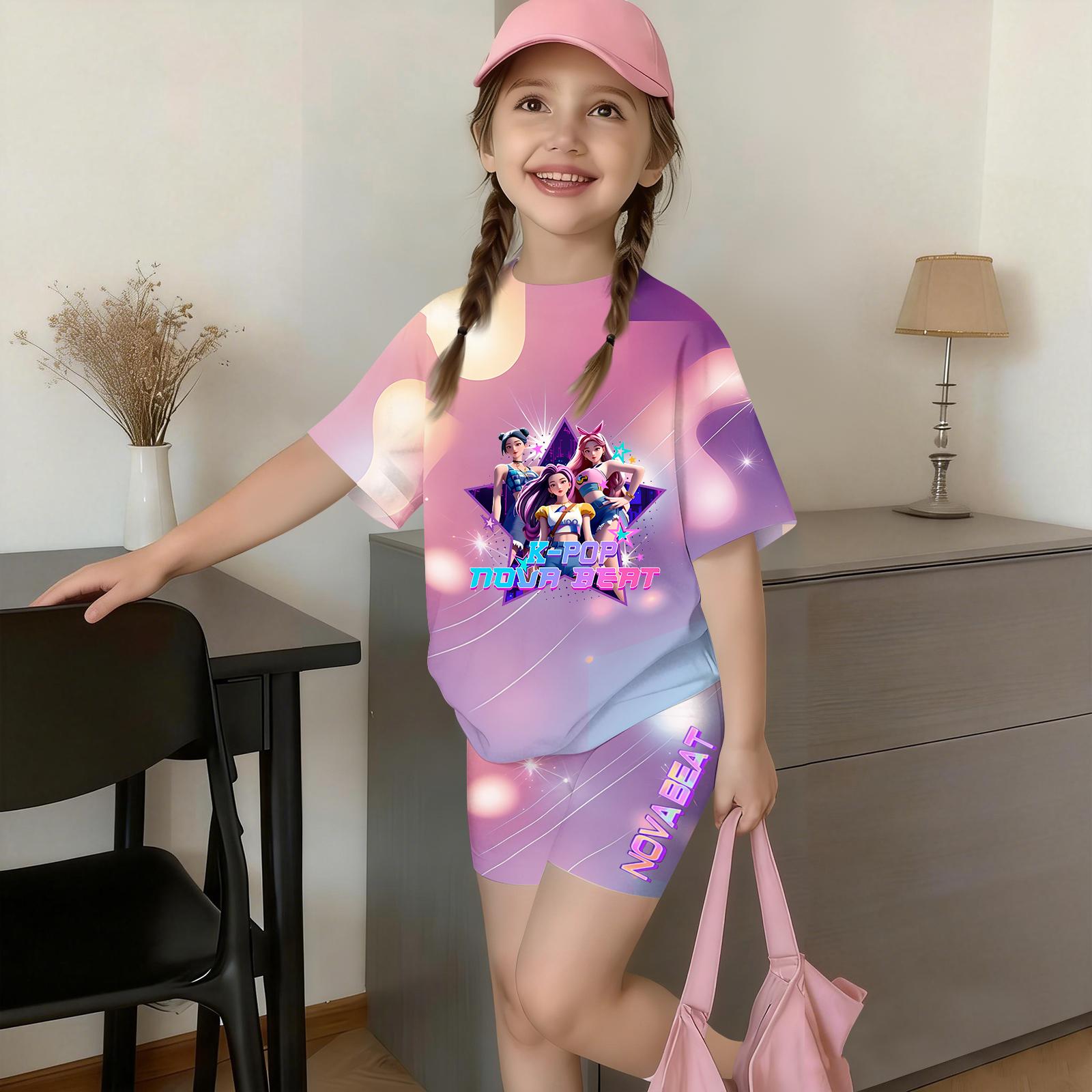 

Infant Newborn Baby Girls Boys Loose T-shirt+Pants Print Outfits Set 160 червоний