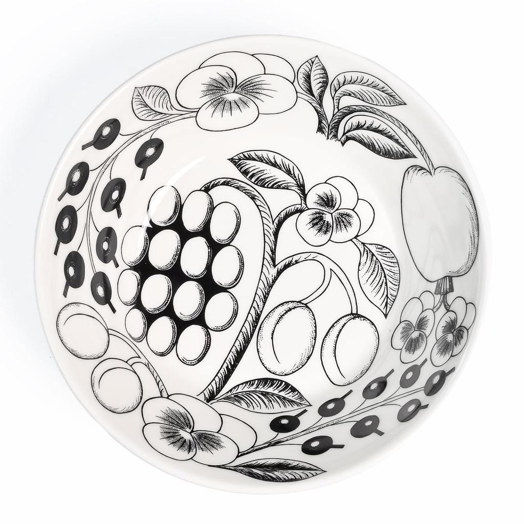 Arabia Paratiisi Bowl, 17cm, Black, 1005400, Western-style Tableware, Scandinavian Style, Kitchen, Finnish Ceramic [Parallel Import]
