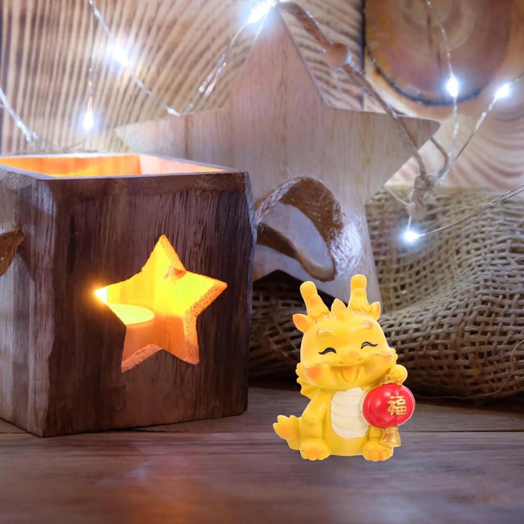 Dragon Zodiac Figurine Dragon Object 2024 Zodiac Sign Auspicious Statue Resin Miscellaneous Goods Gift New Gift Birthday Amulet Thank You New Year