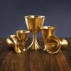 1Pcs S/M/L Vintage Brass Mug Red Wine Glass Good Gloss Copper Portable Smooth Edge Water Beer Cup Drinkware For Party Bar