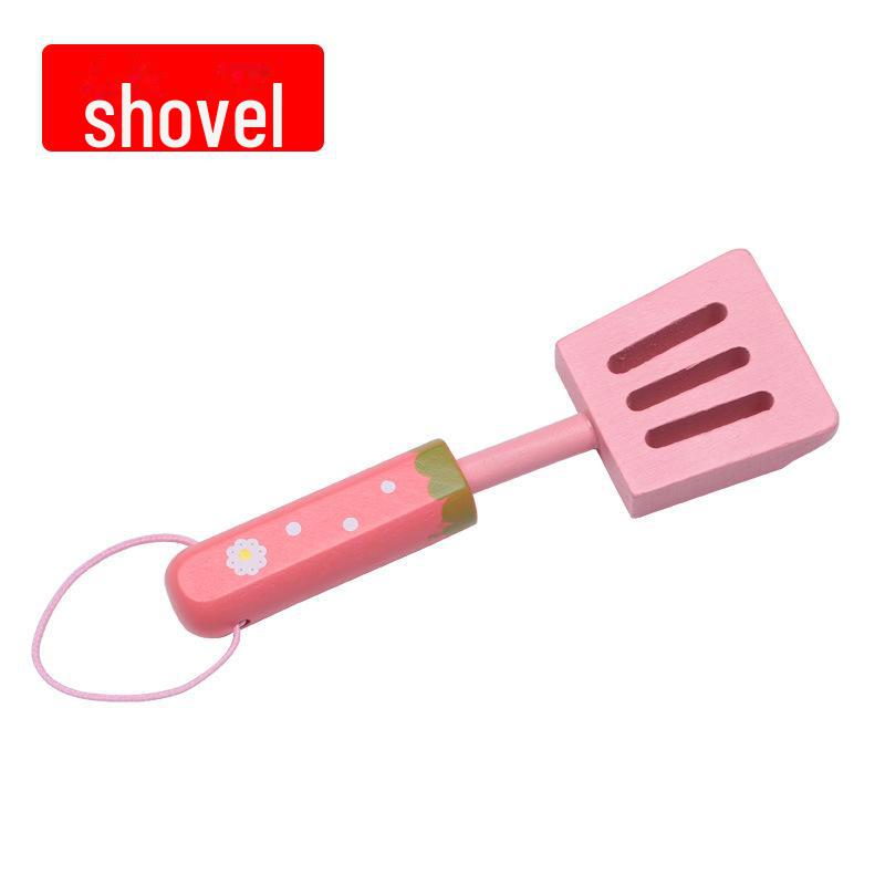 Yiwang Wooden Play Kitchen Toy Set Includes a Frying Pan and Hot Pot for Qieqi Le Cooking Fun.