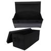 2PCS CD Storage Box with Lid Foldable High Capacity Stackable DVD Holder Case for Desktop Clear+Black