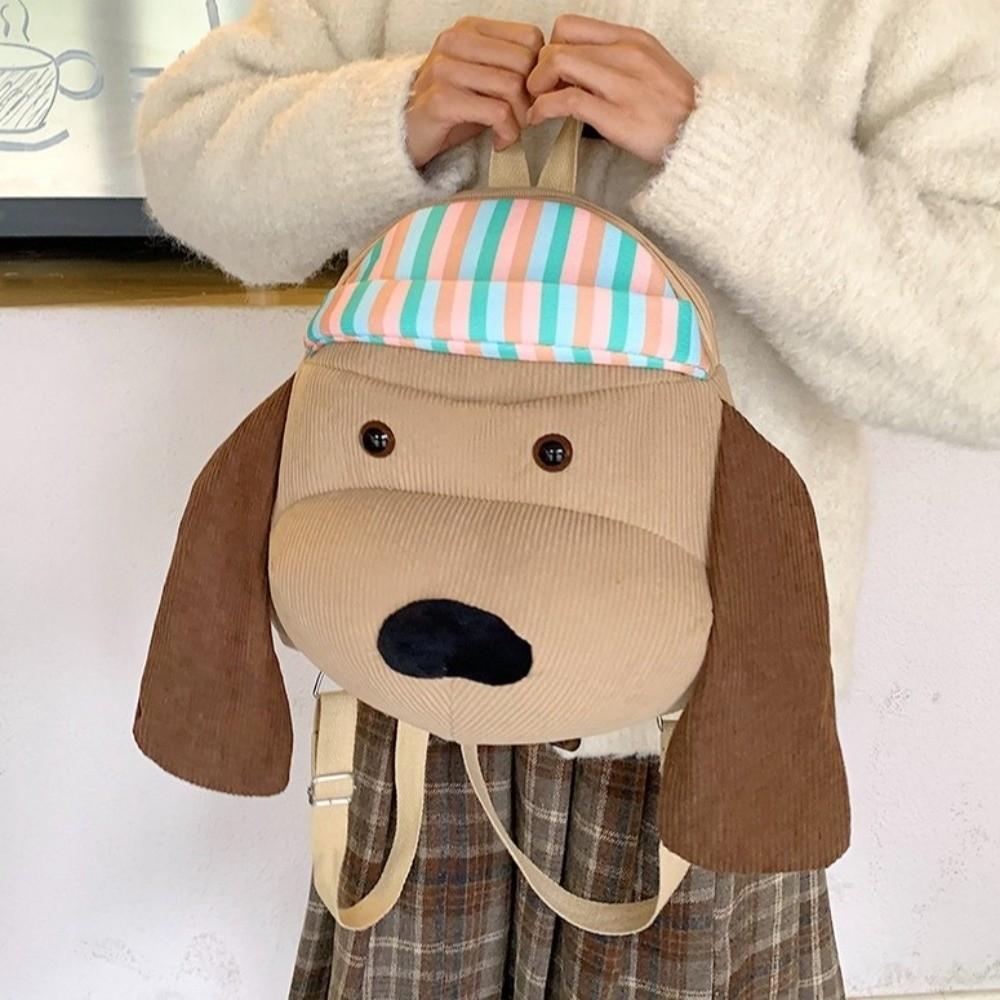 Stuffed Cartoon Plush Backpack Versatile Students School Bag  Kids Playing Supplies