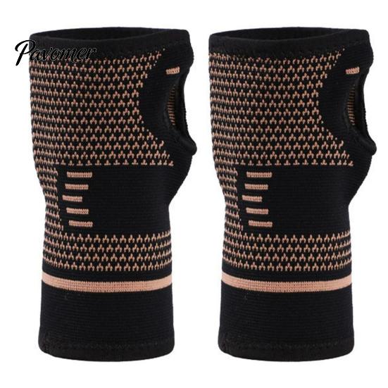Copper Compression Wrist Brace Support Reduce Inflammation Durable Sleeve Pain Breathable Arthritis for Men Women Nighttime