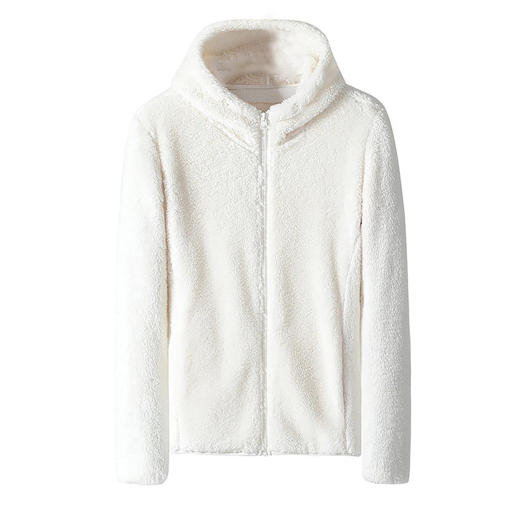 Solid Fleece Warm Double-Sided Plush Coat Thickened Coat For Women