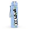 1PC Cute Stacked Panda Bamboo Plant Design 750ml Color Plastic Sports Water Bottle Leakproof Flip Straw Lid Suitable for Sports Office Home Use