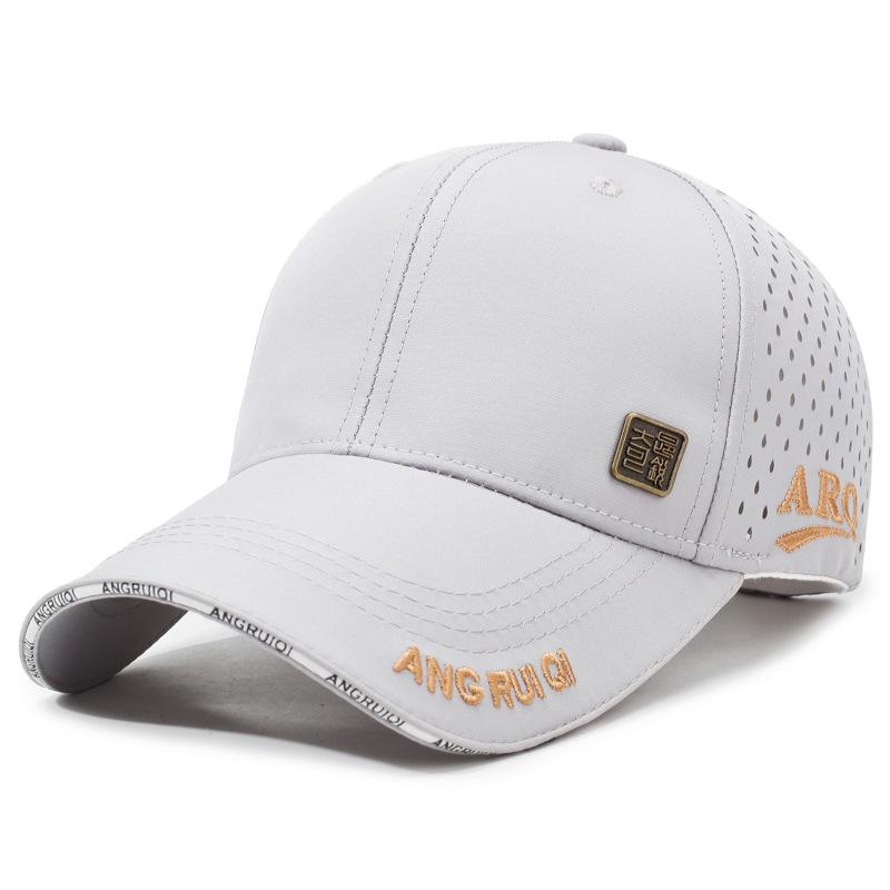 Men'S Breathable Baseball Cap Summer New Style Embroidered Letter Outdoor Casual Sun Protection Hat Duckbill Cap Polyester