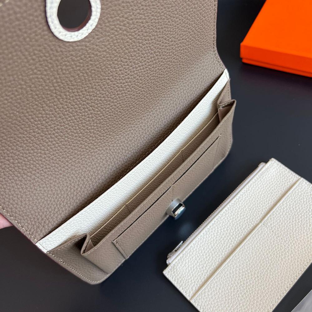 2025 Two-toned Genuine Leather Wallet Long Women Wallets Clutch Bags First Layer Of Cowhide Purse Luxury Ladies Billfold