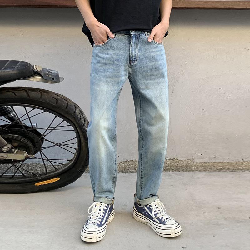 Washed jeans men's loose Harlan pants fashion street new dad pants youth trendy brand casual trousers men