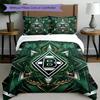 3pcs Duvet Cover Set (1*Duvet Cover + 2*Pillowcase, Without Core), Borussia Monchengladbach Print Bedding Set, Bedroom Decor, All‑Season, Birthday Gif