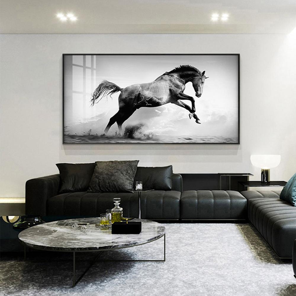 Chinese Style Galloping Horse Wall Art Posters Simple Atmosphere Modern Home Decor Canvas Painting Mural Pictures Prints Artwork