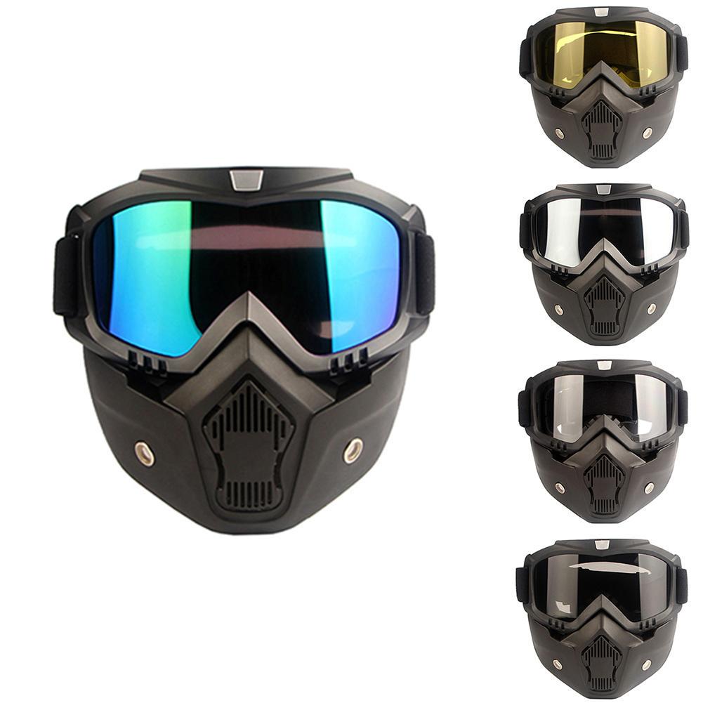 ENET Pair of Motorcycle Bike Cycling Skull /& Black Neoprene Reversible Full Face Mask