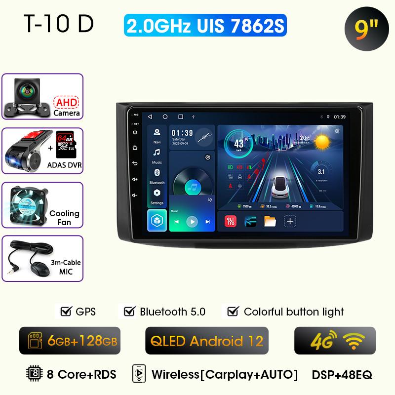 Car Radio For Chevrolet Aveo 2006 2007 2008 2009 2010 2011 2012 2din Android12 Carplay Multimidia Video Player Head Unit