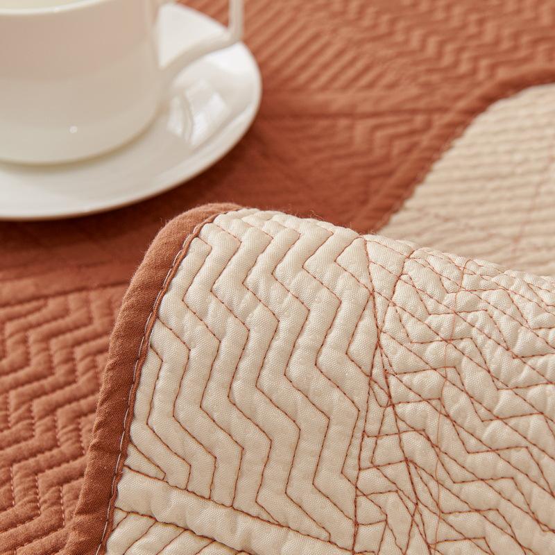 Pure Cotton Sofa Cushion Fabric Non-Slip Sofa Cover Modern Simple Straight Row Sofa Cover Four-Season Universal Seat Cushion