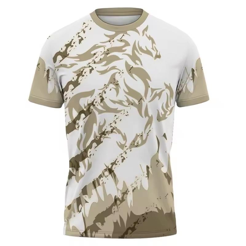 Summer New 3D Animal Wolf Horse Men T-shirt Fashion Casual Personality Print short sleeve t-shirts Sports harajuku streetwear