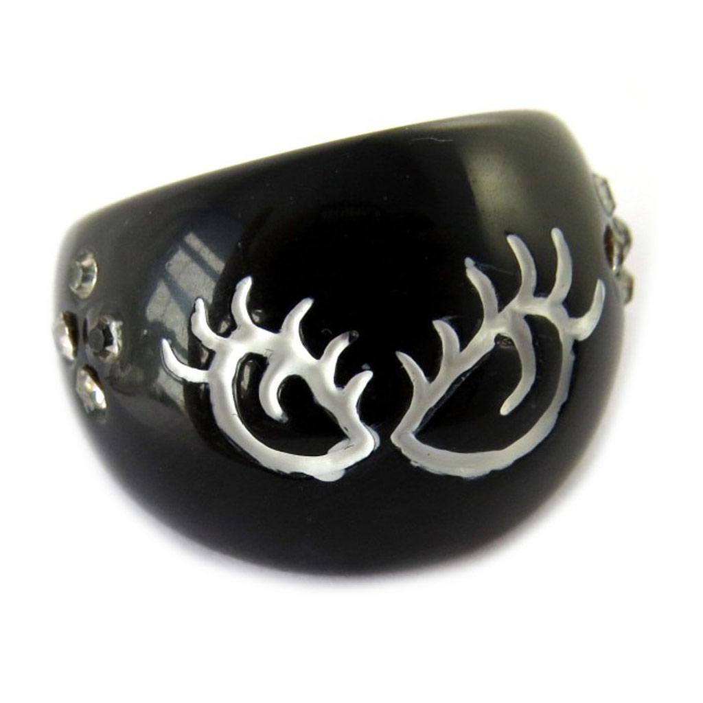 Resin Ring 'Lili the Tigress' Black