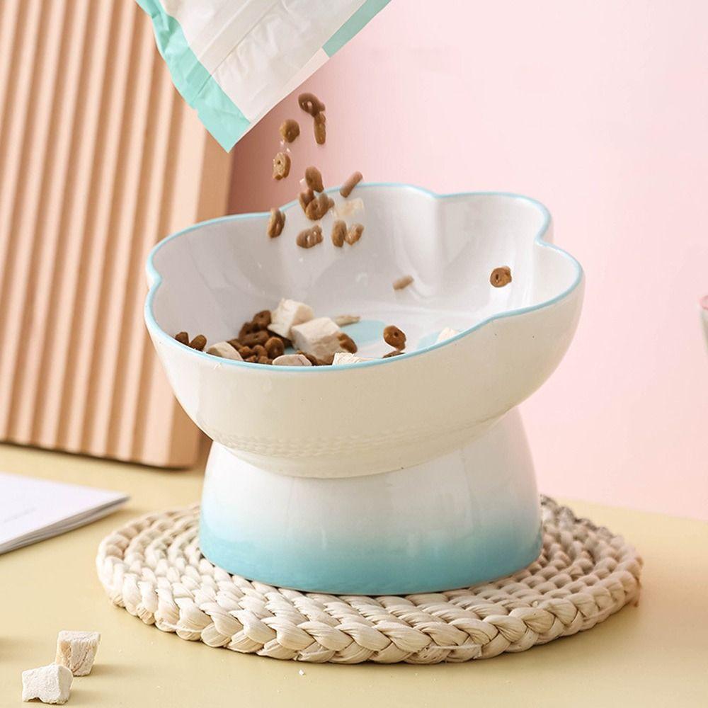 Slanted Dog Food Bowl High Foot Pet Drinking Bowl Cute Pet Feeder  Pet Eating