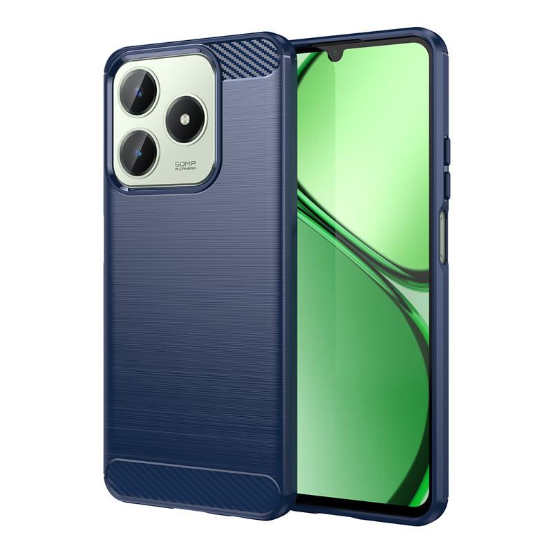 For Realme C61 Case For Realme C61 Cover 6.78 Carbon Fiber Shockproof Silicone Protective Bumper For Realme C61 Coque Fundas
