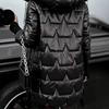 Hooded Mid Length Quilted Cotton Jacket For Women  Fashionable And Versatile Warm Jacket