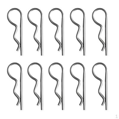 R Shaped Cotter , 10pcs Securing Clevis Pin for Sailing / Boating Applications - Silver, 2.5x60mm